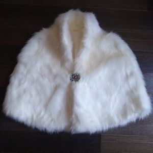 Faux fur cape